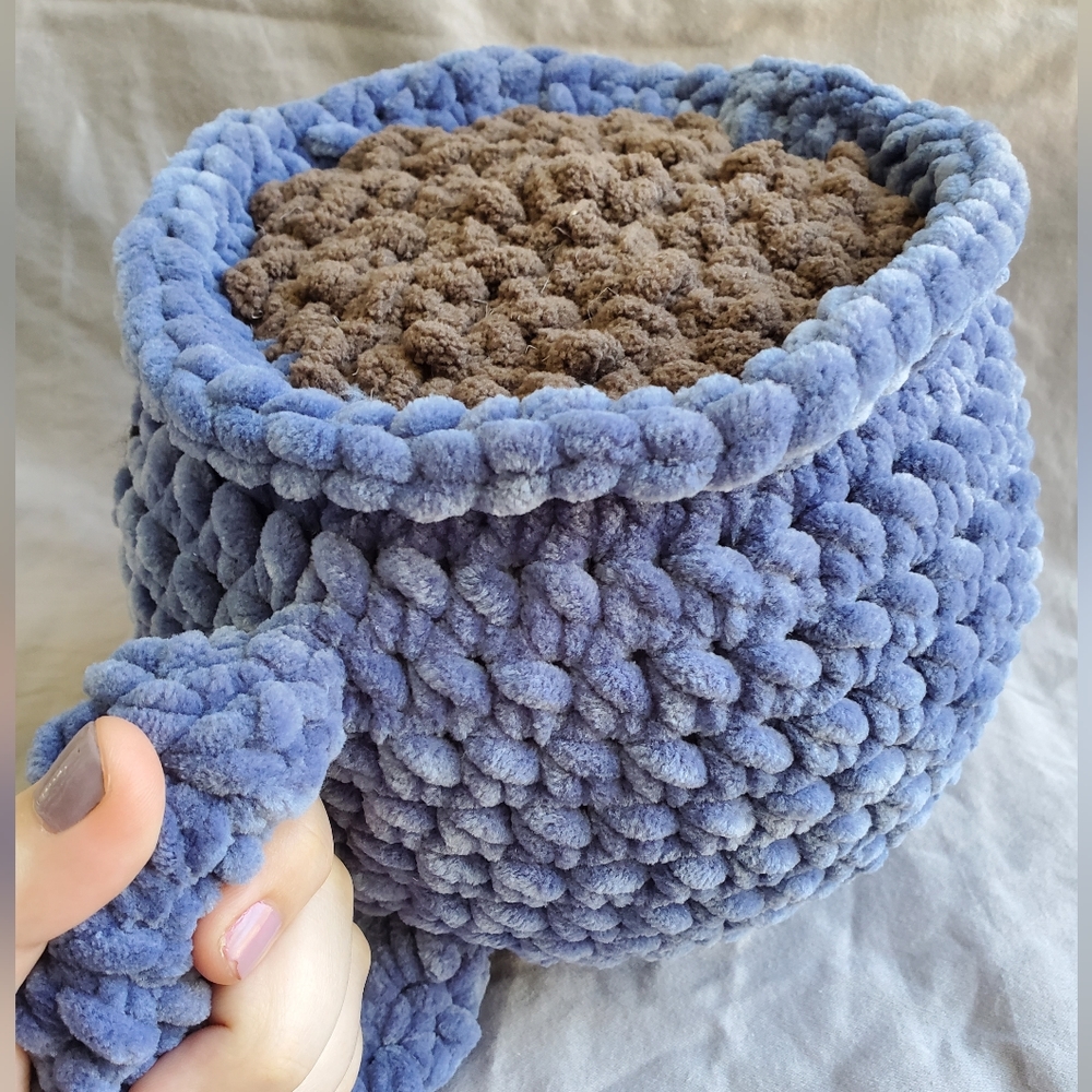 Blue Crocheted Coffee Plushie - Picture 7 of 7